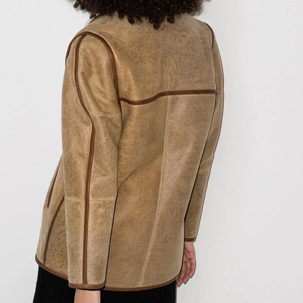 ISABEL MARANT Etoile Anawa Shearling Jacket - Beige - Picture 2 of 16